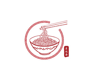 面条面食logo模板美食面条logo